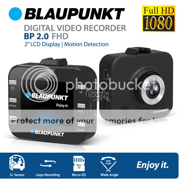 Blaupunkt BP2.0 FHD 1080P Dash Cam Car Vehicle Camera DVR Digital Video